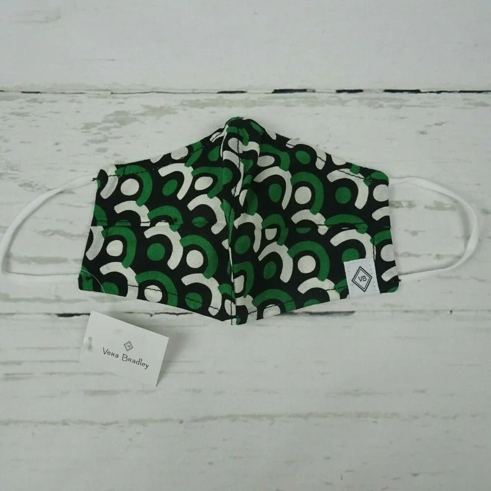 Clearance💎5/$25 New Vera Bradley Cloth Face Mask Imperial Tile Green Print